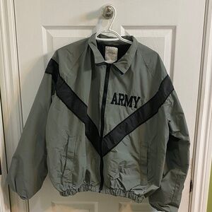 US ARMY IPFU PT Full Zip Jacket Uniform Digital Reflective Nylon Men’s Medium